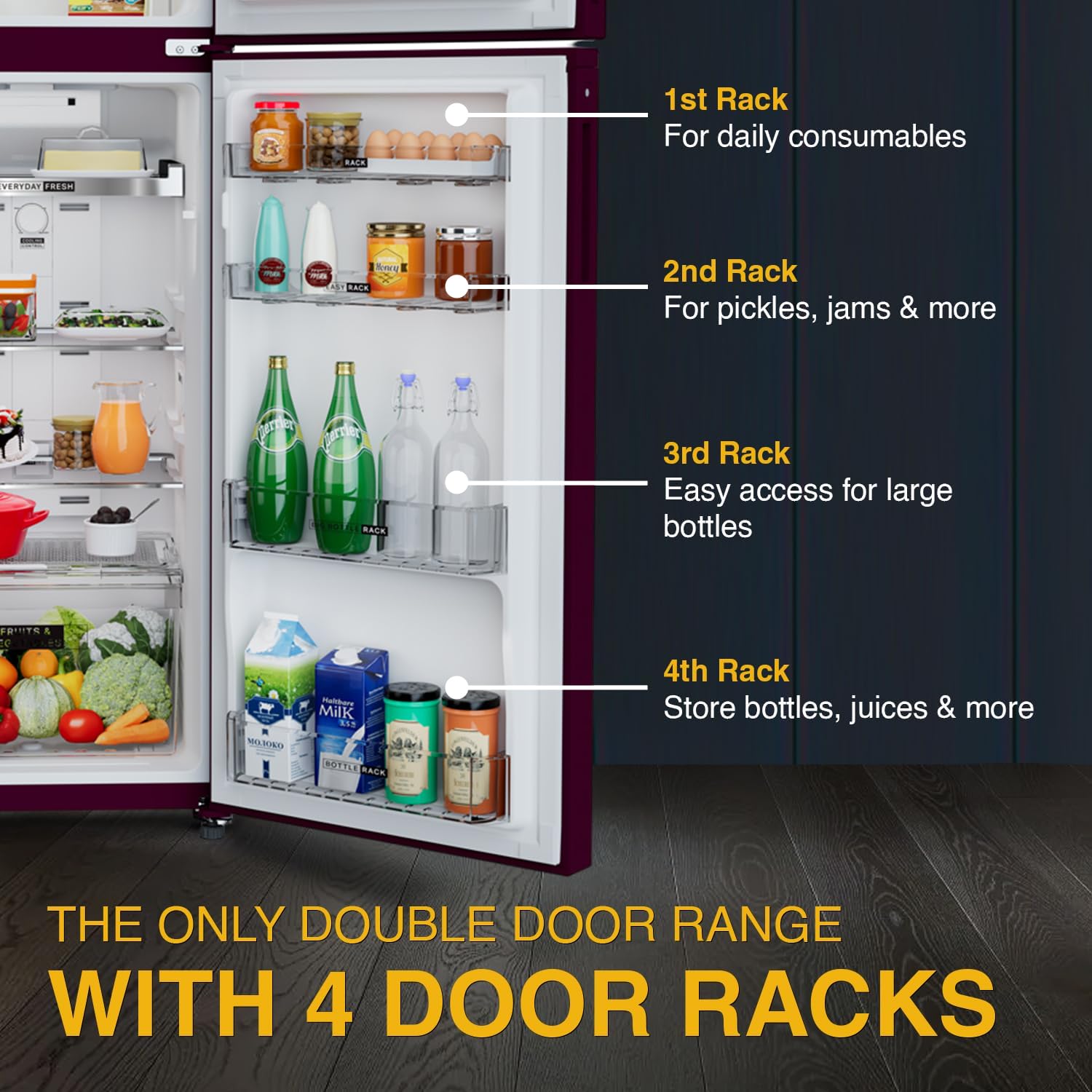 Whirlpool 235 L 2 Star Frost Free Inverter Double Door Refrigerator (NEO DF278) – Spacious, Reliable & Energy Efficient